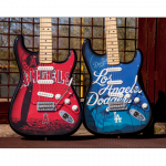 Fender Los Angeles Angels of Anaheim and Los Angeles Dodgers Stratocaster Guitars Lifestyle